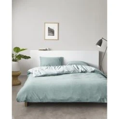 Marc O'Polo Washed Chambray Bettwäsche-Set - 155x200 / 80x80 Cm - Aqua 7 Marc O'Polo Washed Chambray Bettwäsche-Set - 155x200 / 80x80 Cm - Aqua -Moooi Shop unnamed file 131