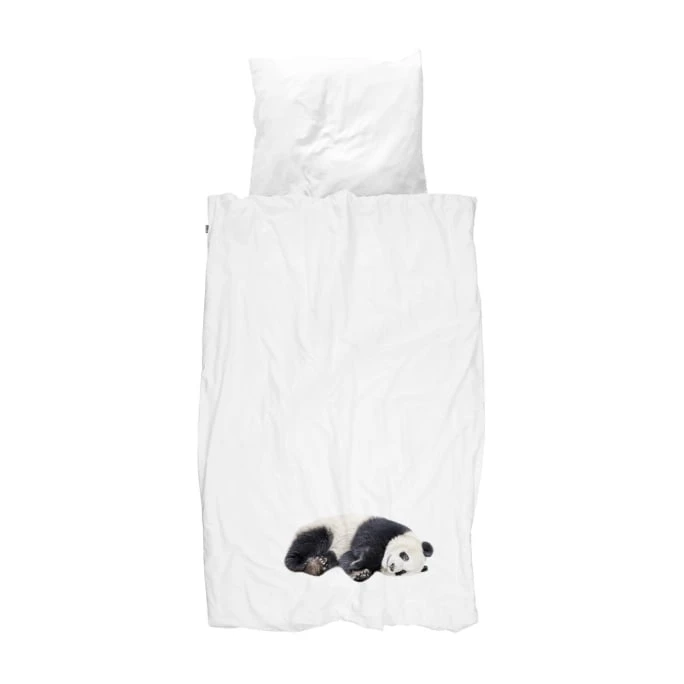 SNURK Lazy Panda Bettwäsche-Set - 135x200 / 80x80 Cm - Black/white 3 SNURK Lazy Panda Bettwäsche-Set - 135x200 / 80x80 Cm - Black/white