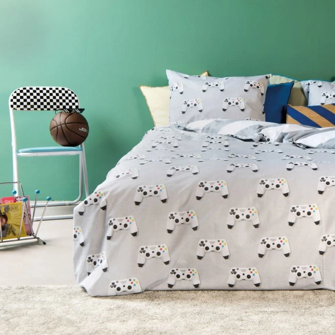SNURK Gamer Bettwäsche-Set - 135x200 / 80x80 Cm - Grey 7 SNURK Gamer Bettwäsche-Set - 135x200 / 80x80 Cm - Grey – Bild 5