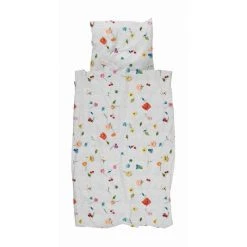 SNURK Knitted Flower Bettwäsche-Set - 155x220 / 80x80 Cm - Bunte Blumen