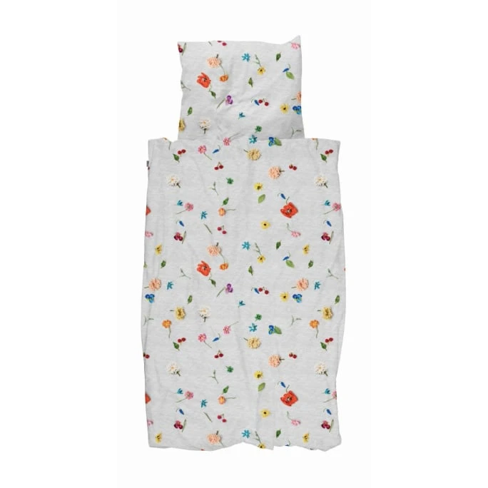 SNURK Knitted Flower Bettwäsche-Set - 155x220 / 80x80 Cm - Bunte Blumen 3 SNURK Knitted Flower Bettwäsche-Set - 155x220 / 80x80 Cm - Bunte Blumen