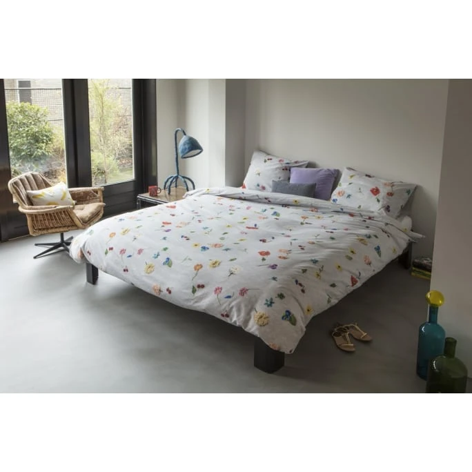 SNURK Knitted Flower Bettwäsche-Set - 155x220 / 80x80 Cm - Bunte Blumen 4 SNURK Knitted Flower Bettwäsche-Set - 155x220 / 80x80 Cm - Bunte Blumen – Bild 2