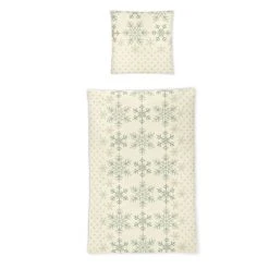 IRISETTE DAVOS 8007 BIBER-BETTWÄSCHE - 135x200 / 80x80 Cm - Farn