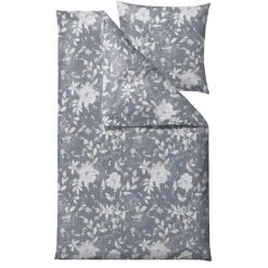 Södahl Garden Bloom Bettwäsche- Set - 135x200 / 80x80 Cm - Grey