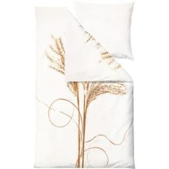 Södahl Grass Bio Bettwäsche-Set - 135x200 / 80x80 Cm - Mustard