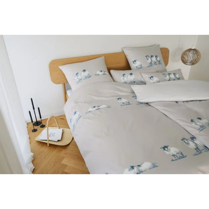 Elegante Sheep Show Mako-Satin Bettwäsche - 155x220 / 40x80 Cm - Leinen 4 Elegante Sheep Show Mako-Satin Bettwäsche - 155x220 / 40x80 Cm - Leinen – Bild 2