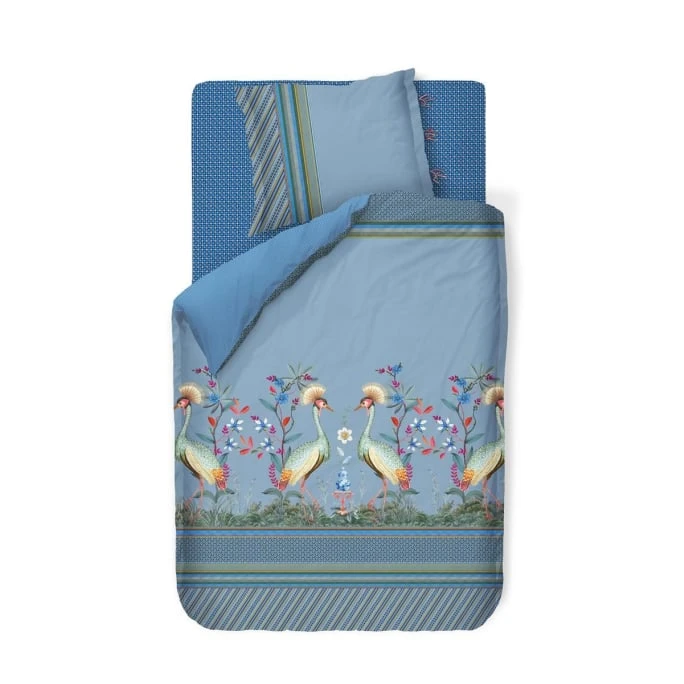Pip Studio Flirting Birds Bettwäsche-Set - 155x220 / 80x80 Cm - Blue 3 Pip Studio Flirting Birds Bettwäsche-Set - 155x220 / 80x80 Cm - Blue