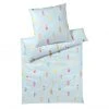 Elegante Popsicle Bettwäsche - 155x220 / 80x80 Cm - Eisblau