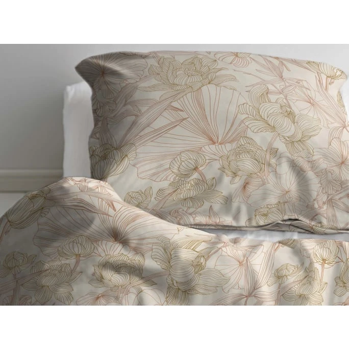 Södahl Foliage Bio Bettwäsche-Set - 155x220 / 80x80 Cm - Terracotta 5 Södahl Foliage Bio Bettwäsche-Set - 155x220 / 80x80 Cm - Terracotta – Bild 3