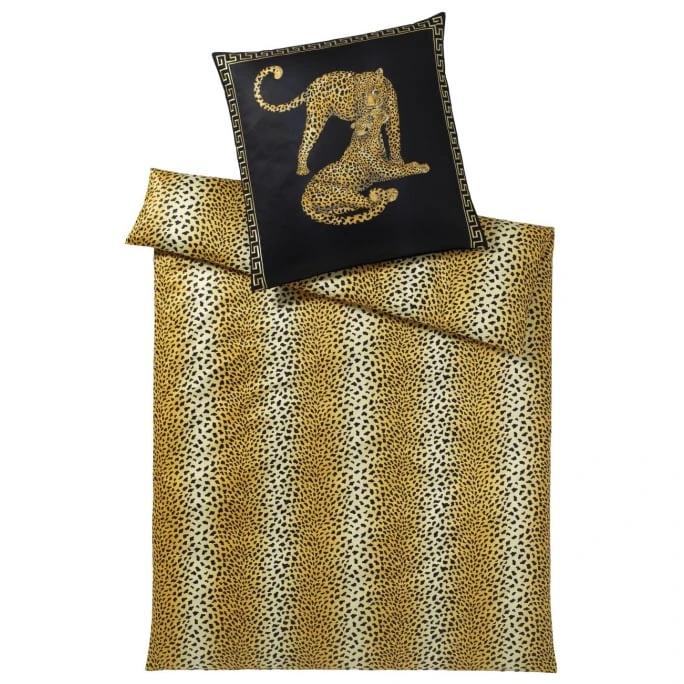 Elegante Gepard Pair Bettwäsche-Garnitur - 135x200 / 80x80 Cm - Dunkelgrau 3 Elegante Gepard Pair Bettwäsche-Garnitur - 135x200 / 80x80 Cm - Dunkelgrau