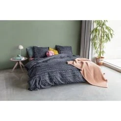 SNURK TWIRRE Bettwäsche-Set MIT STRICK-PRINT - 135x200 / 80x80 Cm - Schwarz -Moooi Shop unnamed file 1504