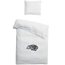 SNURK Ollie Kätzchen Bettwäsche-Set - 135x200 / 80x80 Cm - Weiß Mit Motiv