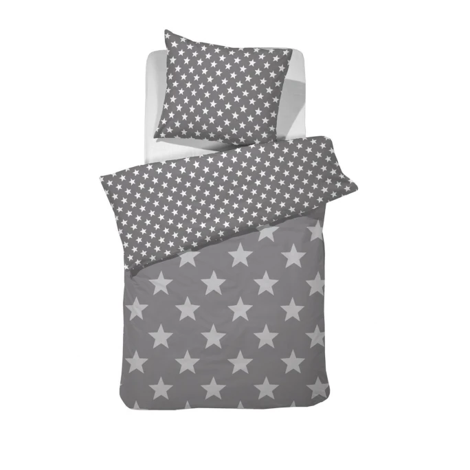 Damai Starville Bettwäsche-Garnitur - 135x200 / 80x80 Cm - Grau 3 Damai Starville Bettwäsche-Garnitur - 135x200 / 80x80 Cm - Grau