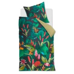 Beddinghouse Tropical Treasure Wendebettwäsche-Set - 155x220 / 80x80 Cm - Grün