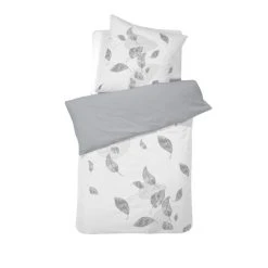 Cinderella Carly Satin Wendebettwäsche-Set - 135x200 / 80x80 Cm - Grey
