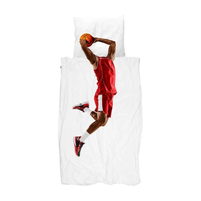 SNURK Basketball Star Bettwäsche-Set - 135x200 / 80x80 Cm - Red 3 SNURK Basketball Star Bettwäsche-Set - 135x200 / 80x80 Cm - Red