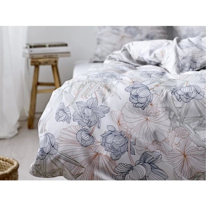 Södahl Foliage Bio Bettwäsche-Set - 135x200 / 80x80 Cm - Indigo 5 Södahl Foliage Bio Bettwäsche-Set - 135x200 / 80x80 Cm - Indigo – Bild 3