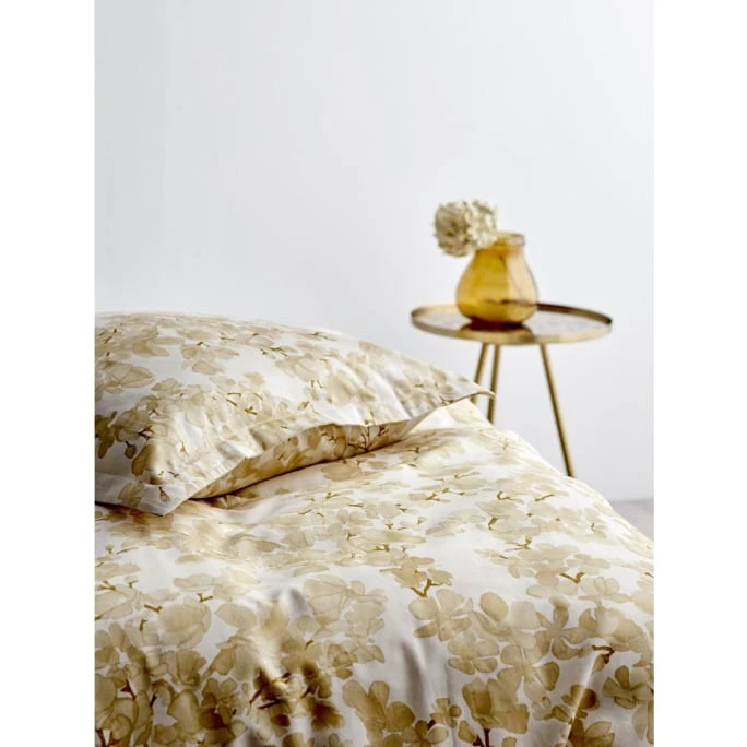 Södahl Blossom Bettwäsche-Set - 155x220 / 80x80 Cm - Golden 4 Södahl Blossom Bettwäsche-Set - 155x220 / 80x80 Cm - Golden – Bild 2