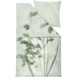 Södahl Grass Bio Bettwäsche-Set - 135x200 / 80x80 Cm - Jade Green