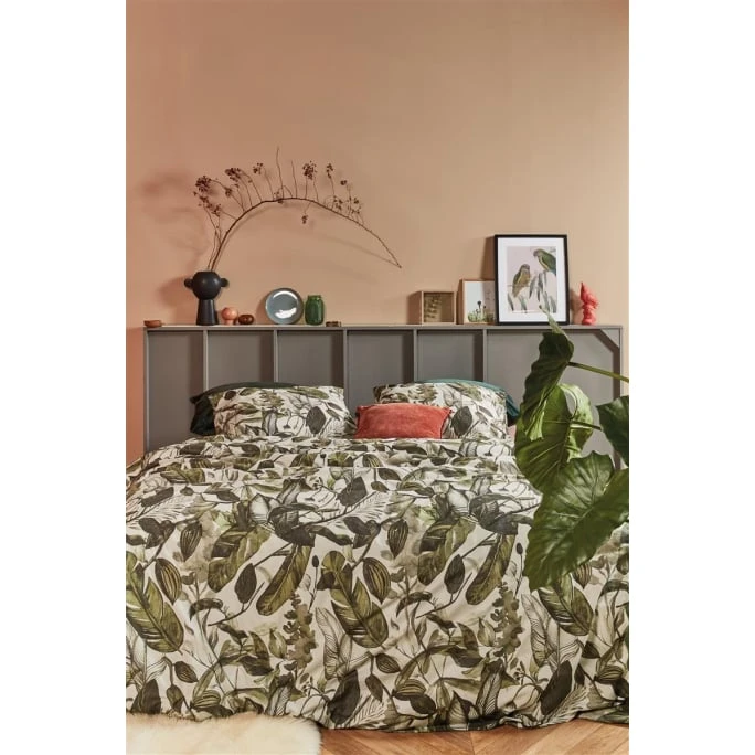 At Home All Leaves Bettwäsche-Set - 155x220 / 80x80 Cm - Grün 4 At Home All Leaves Bettwäsche-Set - 155x220 / 80x80 Cm - Grün – Bild 2