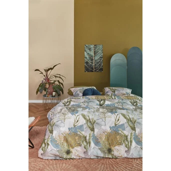 At Home Hidden Bettwäsche-Set - 155x220 / 80x80 Cm - Grün 4 At Home Hidden Bettwäsche-Set - 155x220 / 80x80 Cm - Grün – Bild 2