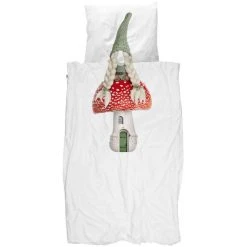 SNURK Gnome Homegirl Bettwäsche-Set - 135x200 / 80x80 Cm - White