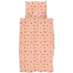 SNURK Macarons Bettwäsche-Set - 135x200 / 80x80 Cm - Pink
