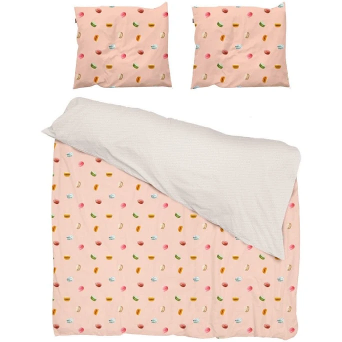 SNURK Macarons Bettwäsche-Set - 135x200 / 80x80 Cm - Pink 4 SNURK Macarons Bettwäsche-Set - 135x200 / 80x80 Cm - Pink – Bild 2