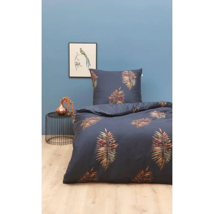 Schöner Wohnen Jungle Mood Bettwäsche-Set - 135x200 / 80x80 Cm - Navy 5 Schöner Wohnen Jungle Mood Bettwäsche-Set - 135x200 / 80x80 Cm - Navy – Bild 3