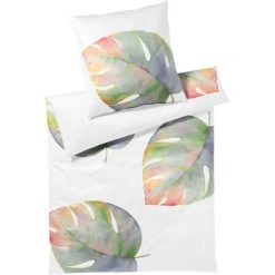 Elegante Splendid Bettwäsche-Set Aus Mako-Satin - 135x200 / 40x80 Cm - Weiß