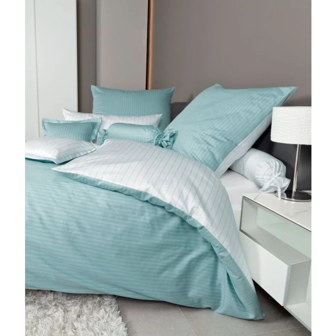 Janine Modern Classic 3936 Bettwäsche-Set Aus Satin - 135x200 / 80x80 Cm - Jade 4 Janine Modern Classic 3936 Bettwäsche-Set Aus Satin - 135x200 / 80x80 Cm - Jade – Bild 2