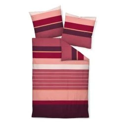 Janine J D 87044 Bettwäsche-Set Aus Satin - 135x200 / 80x80 Cm - Rubin-siena