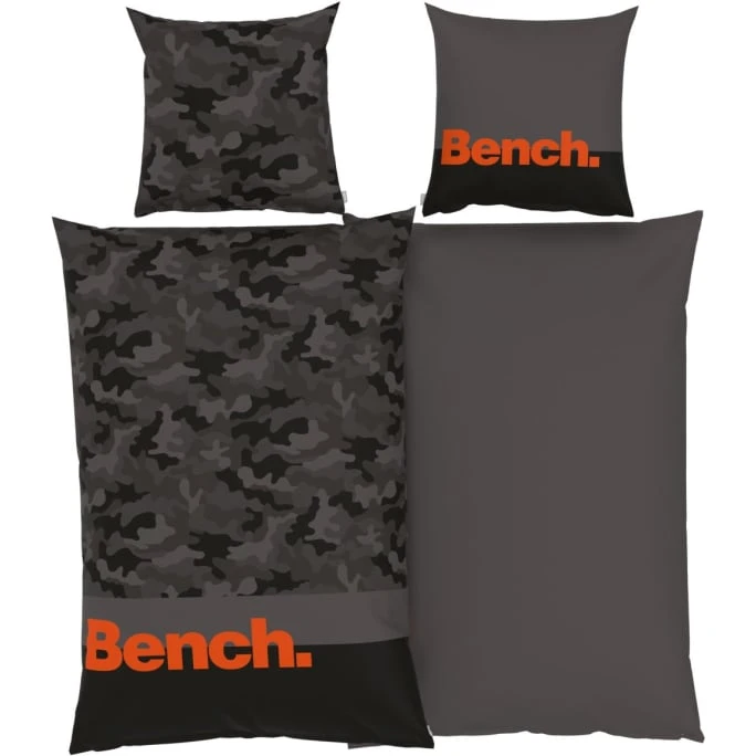 Bench Camouflage Bettwäsche-Set Aus Renforcé-Baumwolle - 135x200 / 80x80 Cm - Dunkelgrau 4 Bench Camouflage Bettwäsche-Set Aus Renforcé-Baumwolle - 135x200 / 80x80 Cm - Dunkelgrau – Bild 2