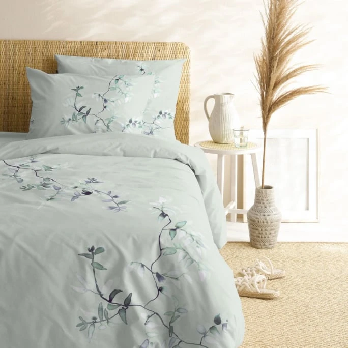 Cinderella Malus Bettwäsche-Set Aus Baumwoll-Satin - 135x200 / 80x80 Cm - Green 4 Cinderella Malus Bettwäsche-Set Aus Baumwoll-Satin - 135x200 / 80x80 Cm - Green – Bild 2