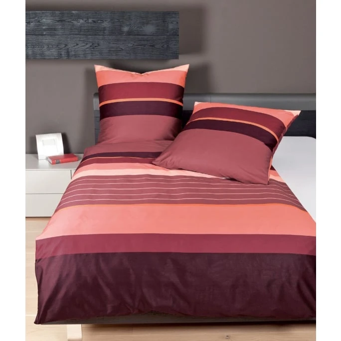 Janine J D 87044 Bettwäsche-Set Aus Satin - 135x200 / 80x80 Cm - Rubin-siena 4 Janine J D 87044 Bettwäsche-Set Aus Satin - 135x200 / 80x80 Cm - Rubin-siena – Bild 2