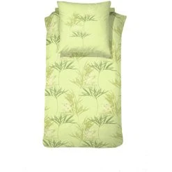 Damai Pumila Bettwäsche-Set Aus Renforcé-Baumwolle - 135x200 / 80x80 Cm - Reed