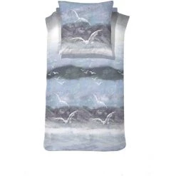 Damai Freestyle Bettwäsche-Set Aus Renforcé-Baumwolle - 135x200 / 80x80 Cm - Sky Blue