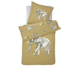 Damai Boone Bettwäsche-Set Aus Renforcé-Baumwolle - 135x200 / 80x80 Cm - Brown