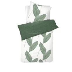 Damai Blade Bettwäsche-Set Aus Bio-Baumwolle - 155x220 / 80x80 Cm - Green