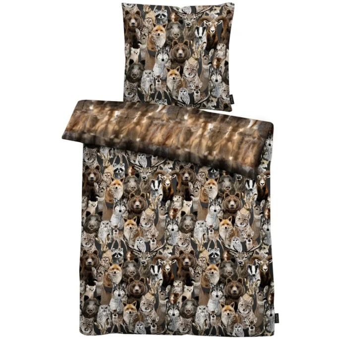 Apelt Winterwelt William GOTS Wendebettwäsche-Set Aus Satin - 155x220 / 80x80 Cm - Braun 3 Apelt Winterwelt William GOTS Wendebettwäsche-Set Aus Satin - 155x220 / 80x80 Cm - Braun