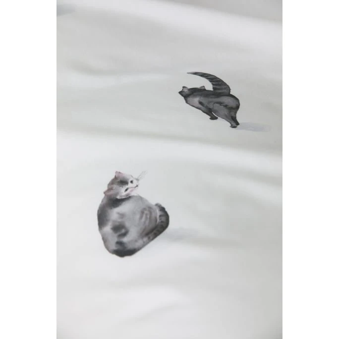 Elegante Streuner Bettwäsche-Set Aus Mako-Satin - 135x200 / 40x80 Cm - Weiß 5 Elegante Streuner Bettwäsche-Set Aus Mako-Satin - 135x200 / 40x80 Cm - Weiß – Bild 3