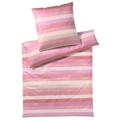 Elegante Fresh Bettwäsche Aus Mako-Batist - 155x220 / 80x80 Cm - Pink