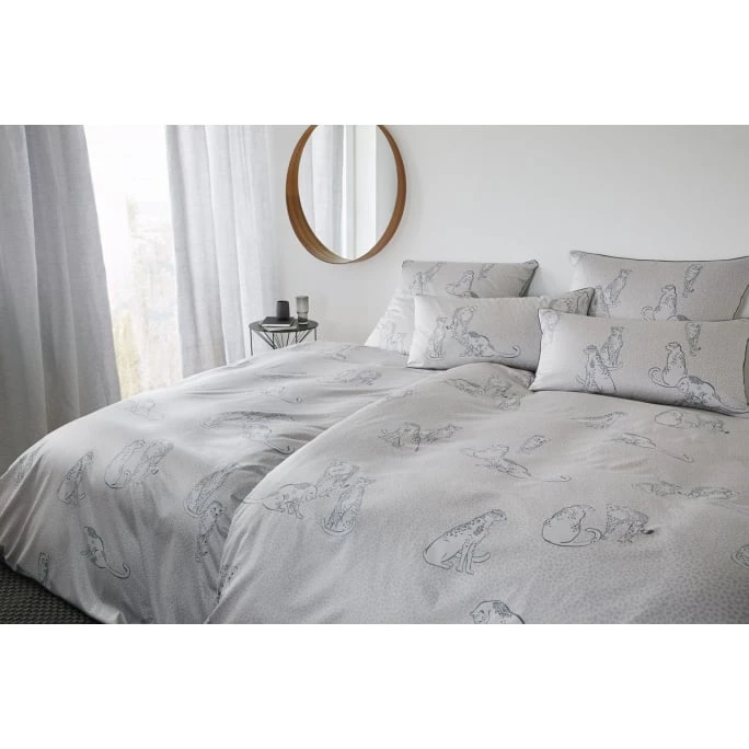 Elegante Panthera Bettwäsche-Set Aus Mako-Satin - 135x200 / 40x80 Cm - Taupe 4 Elegante Panthera Bettwäsche-Set Aus Mako-Satin - 135x200 / 40x80 Cm - Taupe – Bild 2