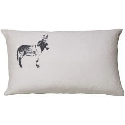 Elegante Esel Bettwäsche-Set Aus Halbleinen - 135x200 / 40x80 Cm - Kreide-anthra -Moooi Shop unnamed file 1823