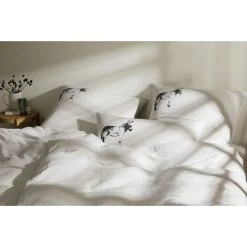 Elegante Esel Bettwäsche-Set Aus Halbleinen - 135x200 / 40x80 Cm - Kreide-anthra -Moooi Shop unnamed file 1824