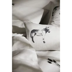 Elegante Esel Bettwäsche-Set Aus Halbleinen - 135x200 / 40x80 Cm - Kreide-anthra -Moooi Shop unnamed file 1825