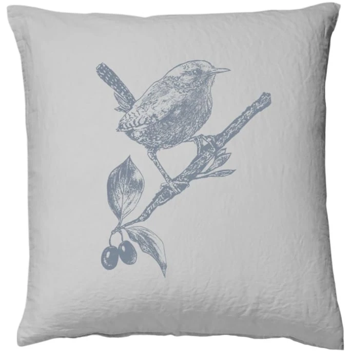 Elegante Zaunkönig Bettwäsche-Set Aus Halbleinen - 135x200 / 40x80 Cm - Graublau 4 Elegante Zaunkönig Bettwäsche-Set Aus Halbleinen - 135x200 / 40x80 Cm - Graublau – Bild 2