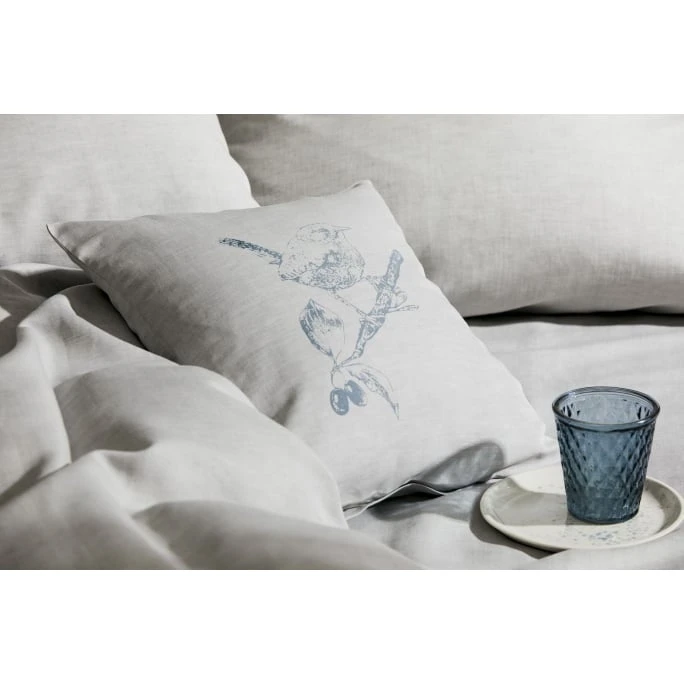 Elegante Zaunkönig Bettwäsche-Set Aus Halbleinen - 135x200 / 40x80 Cm - Graublau 7 Elegante Zaunkönig Bettwäsche-Set Aus Halbleinen - 135x200 / 40x80 Cm - Graublau – Bild 5