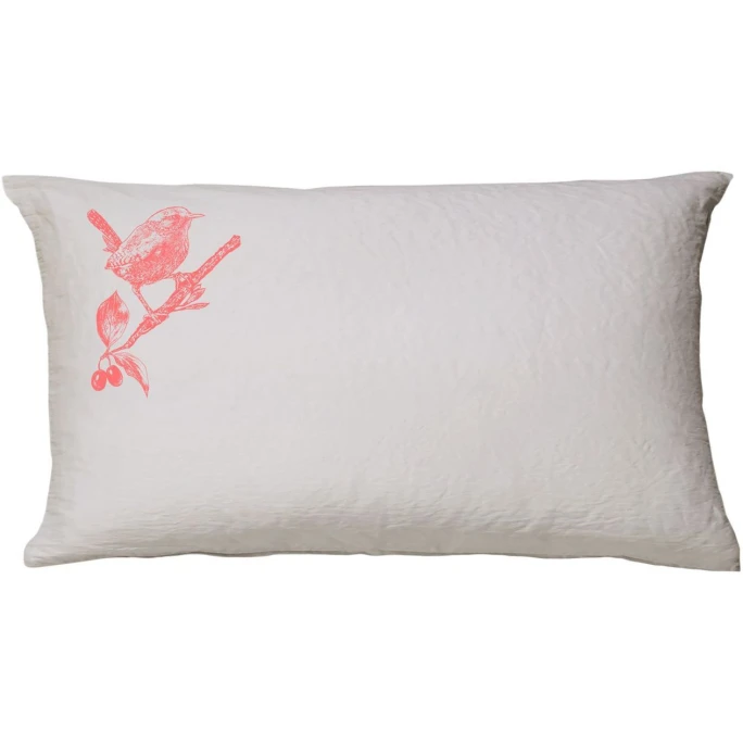 Elegante Zaunkönig Bettwäsche-Set Aus Halbleinen - 135x200 / 40x80 Cm - Kreide-koralle 5 Elegante Zaunkönig Bettwäsche-Set Aus Halbleinen - 135x200 / 40x80 Cm - Kreide-koralle – Bild 3