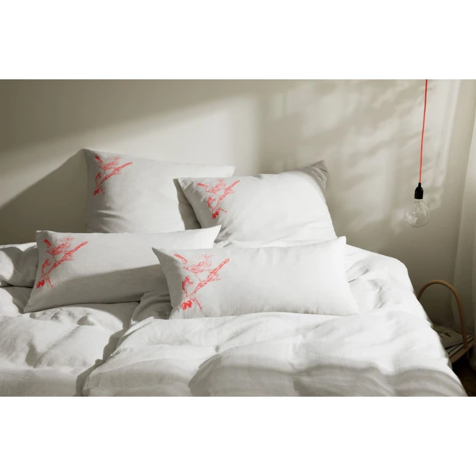 Elegante Zaunkönig Bettwäsche-Set Aus Halbleinen - 135x200 / 40x80 Cm - Kreide-koralle 6 Elegante Zaunkönig Bettwäsche-Set Aus Halbleinen - 135x200 / 40x80 Cm - Kreide-koralle – Bild 4